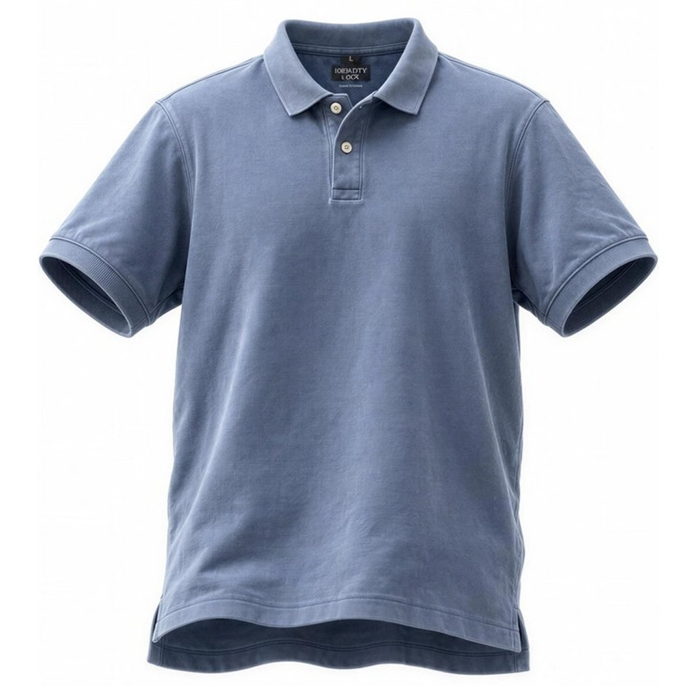 Lands’‎ End Polo Shirt Kids Large Blue Short Sleeve Solid Classic Casual Golf